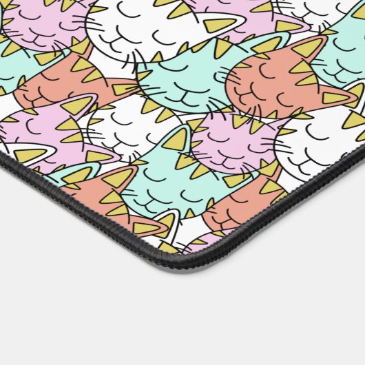 Schlafkatzen Muster Schreibtischunterlage (Ecke)