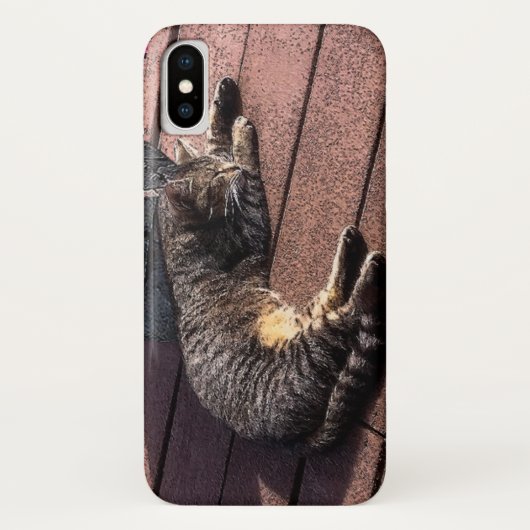 Schlafkatzenkatze auf Veranda Case-Mate iPhone Hülle (Rückseite)