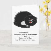 Schlafkatzenruhe Karte (Gelbe Blume)