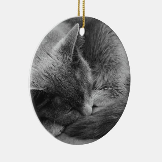 Schlafkatzenschmuck Keramik Ornament (Rechts)