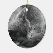 Schlafkatzenschmuck Keramik Ornament (Links)