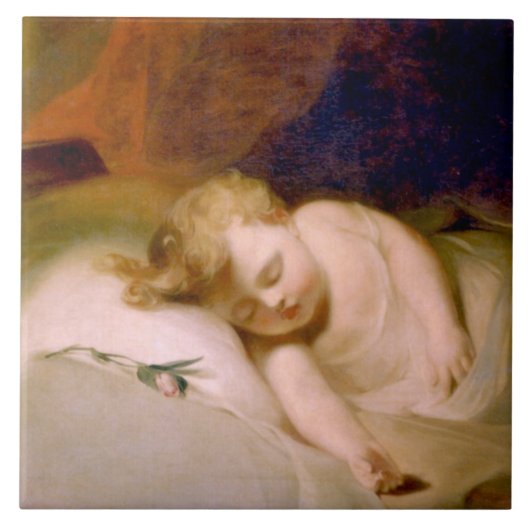 Schlafkind (von Thomas Sully) Fliese (Vorderseite)