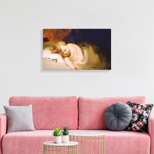 Schlafkind (von Thomas Sully) Leinwanddruck (Insitu (Wohnzimmer))