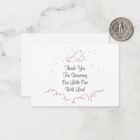 Schlafkinder in der Cloud dank Karte (Vorderseite/Rückseite Beispiel)