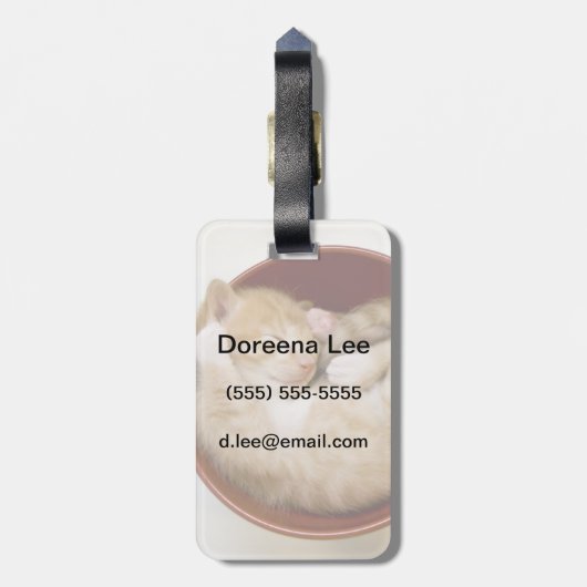 Schlafkitte Gepäckanhänger (Rückseite vertikal)