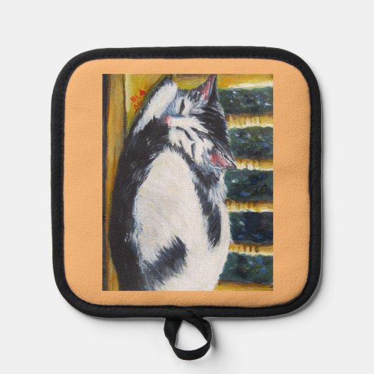 Schlafkittel auf Stuhl Oven Mitte & Pot Holders Topflappen (Vorderseite)