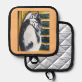 Schlafkittel auf Stuhl Oven Mitte & Pot Holders Topflappen (Vorderseite/Rückseite)