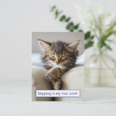 Schlafkitten Einladungspostkarte (Stehend Vorderseite)