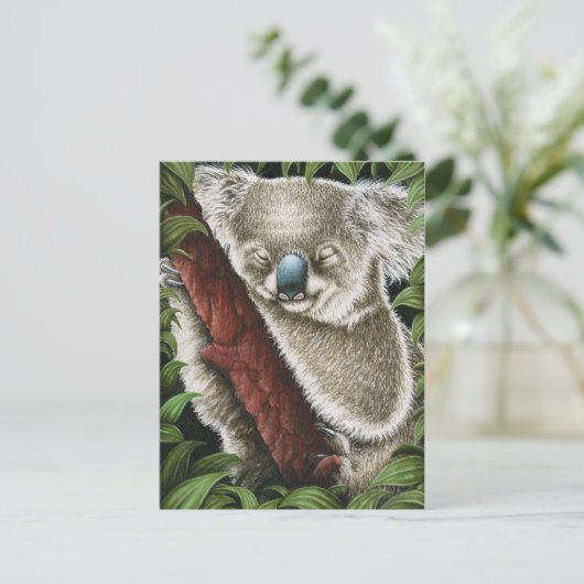 Schlafkoala Postcard Postkarte (Stehend Vorderseite)