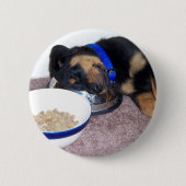 Schlafkopfrottweiler. Button (Vorderseite)