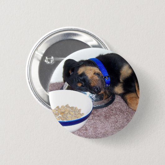 Schlafkopfrottweiler. Button (Vorne & Hinten)