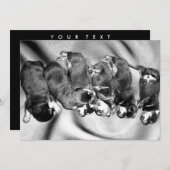 Schlafkopfwelpen Einladung (Vorne/Hinten)