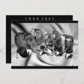 Schlafkopfwelpen Einladung (Vorne/Hinten)