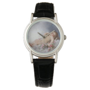 Schlafkreuz (Putto) (von Léon Bazille Perrault) Armbanduhr