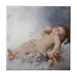Schlafkreuz (Putto) (von Léon Bazille Perrault) Fliese
