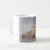Schlafkreuz (Putto) (von Léon Bazille Perrault) Kaffeetasse (Vorderseite Links)