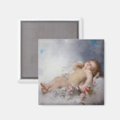 Schlafkreuz (Putto) (von Léon Bazille Perrault) Magnet (Vorderseite/Rückseite)