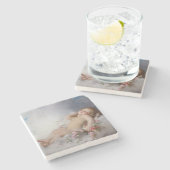 Schlafkreuz (Putto) (von Léon Bazille Perrault) Steinuntersetzer (Seitenansicht)