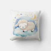 Schlaflamm Boho Name Kinderzimmer Kissen (Vorderseite)