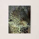 Schlafleopard Puzzle (Vertikal)