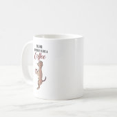 Schlaflicher Hund. Hündlich müde. Funny Dog Kaffeetasse (Vorderseite Links)