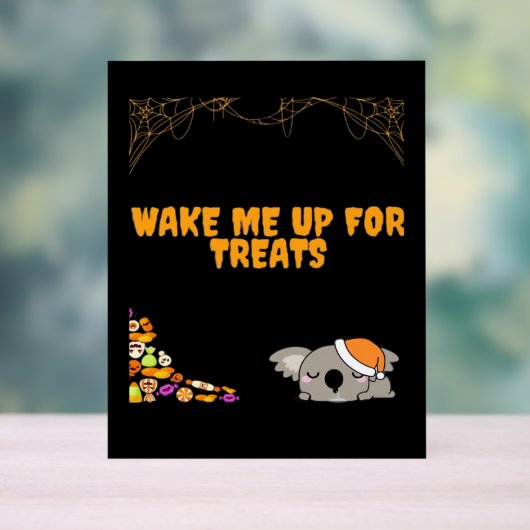 Schlafliches Tier für Halloween-Leckereien! Klassi Acrylschild (Neutral)