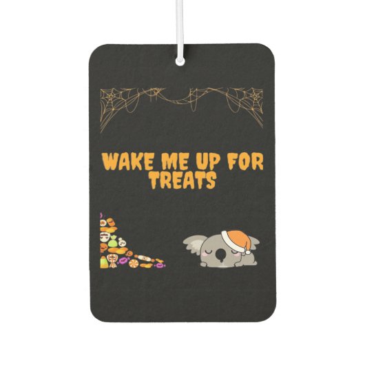 Schlafliches Tier für Halloween-Leckereien! Klassi Autolufterfrischer (Vorderseite)