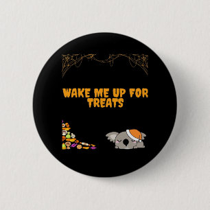 Schlafliches Tier für Halloween-Leckereien! Klassi Button