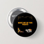 Schlafliches Tier für Halloween-Leckereien! Klassi Button (Vorne & Hinten)