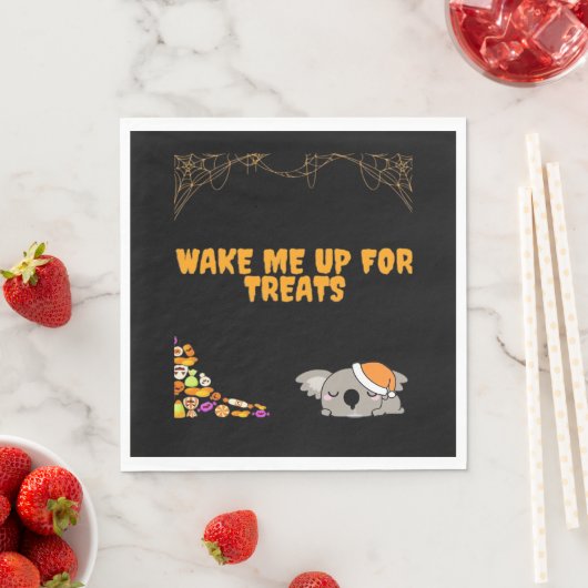 Schlafliches Tier für Halloween-Leckereien! Klassi Serviette (Beispiel)