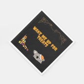 Schlafliches Tier für Halloween-Leckereien! Klassi Serviette (Ecke)
