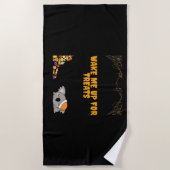 Schlafliches Tier für Halloween-Leckereien! Klassi Strandtuch (Vorderseite)