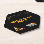 Schlafliches Tier für Halloween-Leckereien! Klassi Untersetzer (angewinkelt)