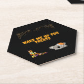 Schlafliches Tier für Halloween-Leckereien! Klassi Untersetzer (angewinkelt)