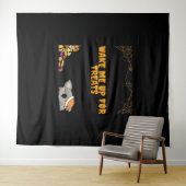 Schlafliches Tier für Halloween-Leckereien! Klassi Wandteppich (Beispiel (Horizontal))