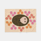 Schlaflose Igel und Blume Fleece Blanket (Vorderseite (Horizontal))