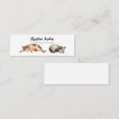 Schlaflose Katzen Mini Visitenkarte (Vorne/Hinten)