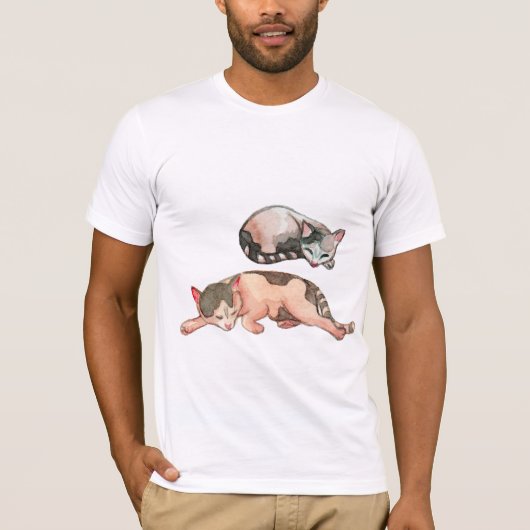 Schlaflose Katzen T-Shirt (Vorderseite)