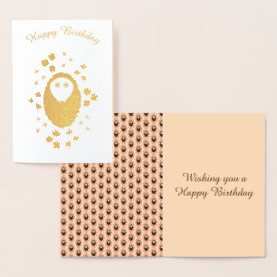 Schlaflosigkeit Igel und Blume Foil Card Folienkarte