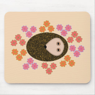 Schlaflosigkeit Igel und Blume Mousepad