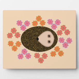 Schlaflosigkeit Igel und Blume Plaque Fotoplatte