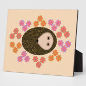 Schlaflosigkeit Igel und Blume Plaque Fotoplatte (Seite)