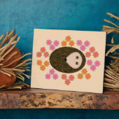 Schlaflosigkeit Igel und Blume Plaque Fotoplatte (Seite)
