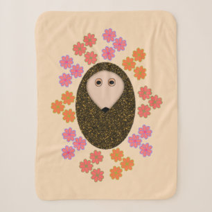 Schlaflosigkeit Igel und Blume Sherpa Blanket Sherpadecke
