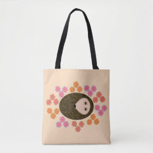 Schlaflosigkeit Igel und Blume Tote Tasche