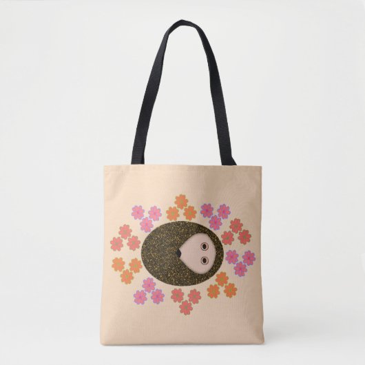 Schlaflosigkeit Igel und Blume Tote Tasche (Vorderseite)