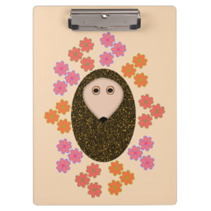 Schlaflosigkeit Igel und Blume Zwischenablage Klemmbrett