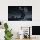 Schlaflosigkeit oder nächtliches Erwachen Poster (Heimbüro)