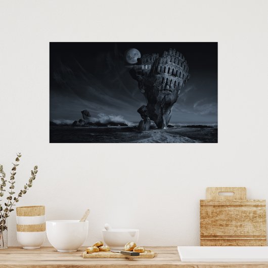 Schlaflosigkeit oder nächtliches Erwachen Poster (Küche)