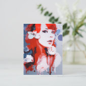 Schlaflosigkeit Postkarte (Stehend Vorderseite)